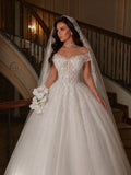 Off-Shoulder Royal Bloom Brautkleid