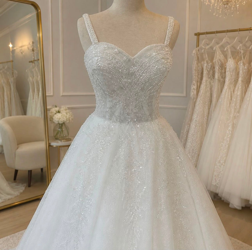 Funkelndes Prinzessinnen-Brautkleid
